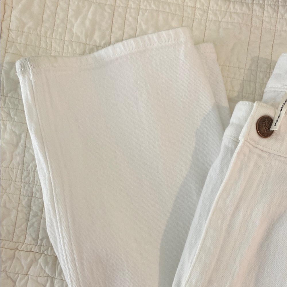Rag & Bone White Straight Leg Jeans - Picture 8 of 9